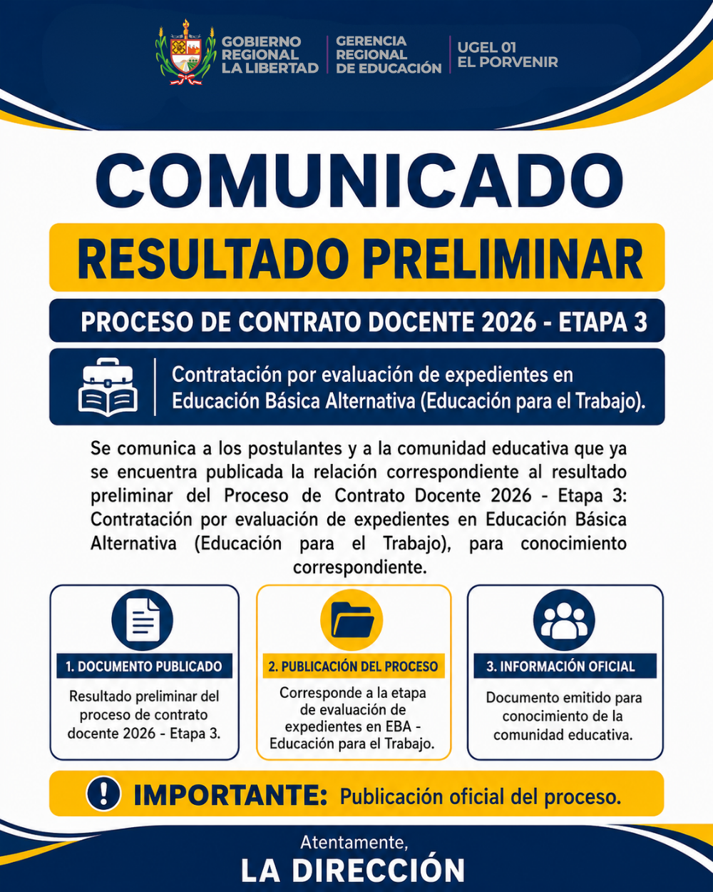 Comunicado Oficial